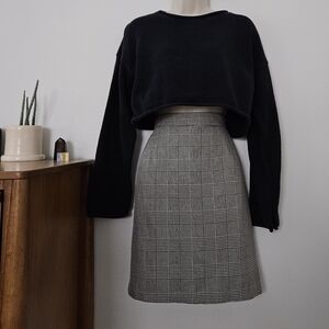 vintage gingham plaid grunge 90s y2k boho indie urban goth mini skirt